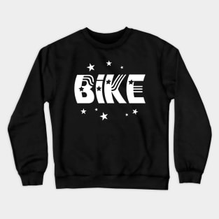 Bike Stars White Crewneck Sweatshirt